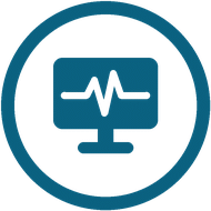 Symbol Medizintechnik - Monitor mit Pulslinie
